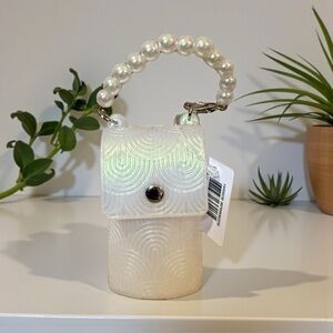 🤍BATH & BODY WORKS🤍Iridescent Snapcase w/Faux Pearl Handle PocketBac Holder/NWT